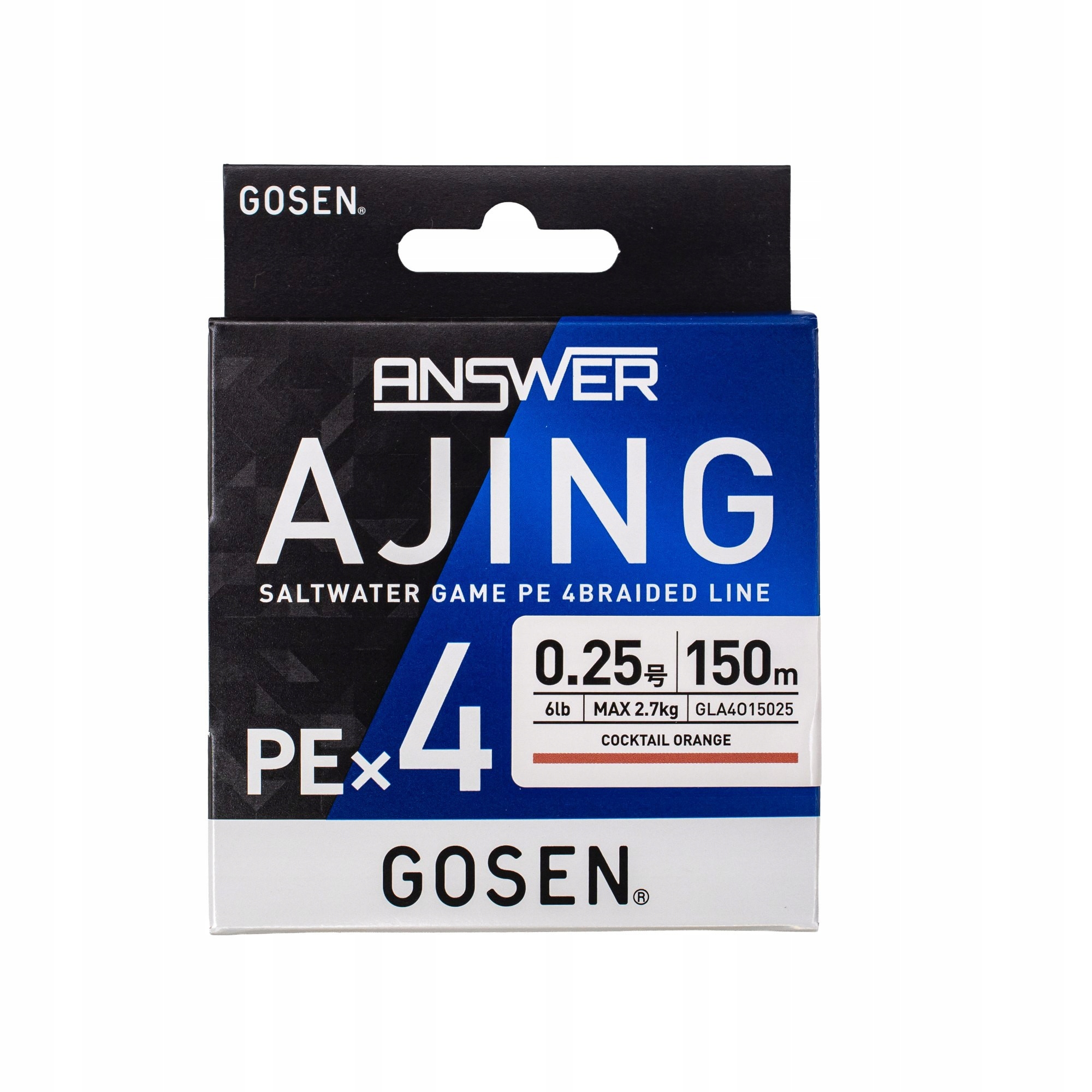 Gosen Answer Ajing Pe X4 Japońska Plecionka 150m Pe 0.25 2.7 kg