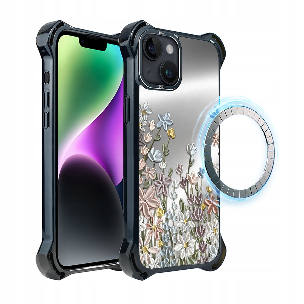 Pouzdro pro iPhone 14 Ibizu DropGuard Ultra s MagSafe, Jarní louka