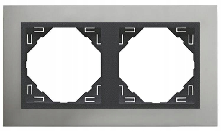 Efapel Metallo Rámeček 2-NÁSOBNÝ Alu Grafit 90920 Kus