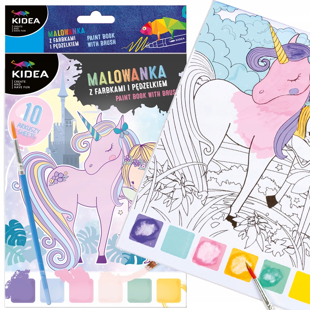 

Malowanka z farbkami i pędzelkiem Wróżki Kidea