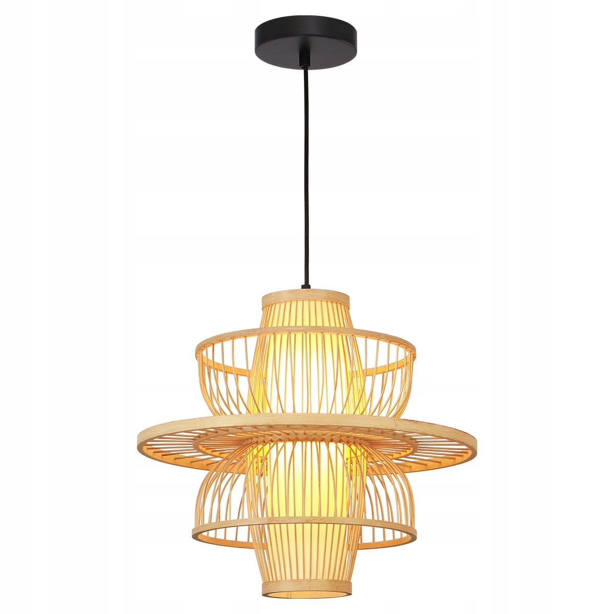 Drevená lampa Astra koliesko vozu s lúčmi, japonský štýl, do obývačky, kuchyne