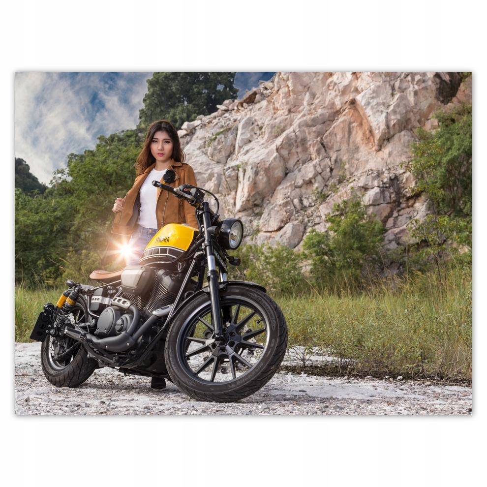 

Plakat 40x30 Laska przy motocyklu