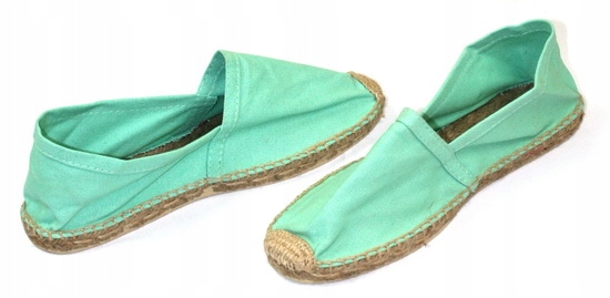 Klasyczne wsuwane espadryle sznurkowe jutowe płócienne 40