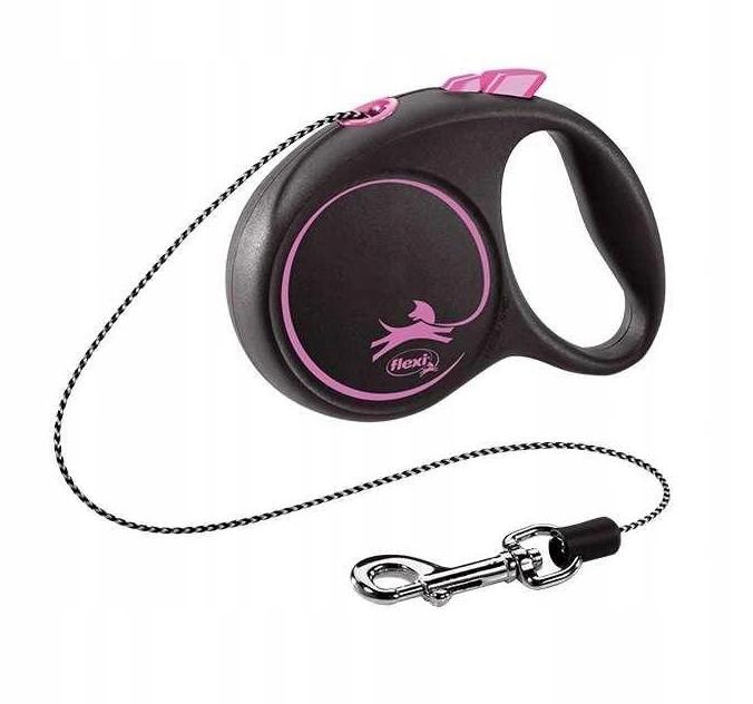 

Flexi Smycz Black Design Xs linka 3m 8kg różowy