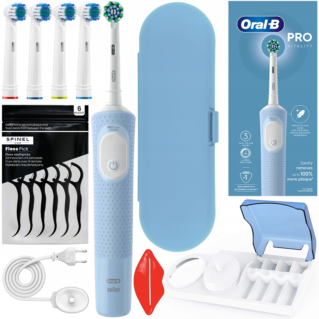 Szczoteczka Elektryczna Do Zębów Oral-b Vitality Pro D103 Blue Zestaw