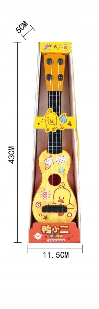 GITARA UKULELE PLASTIKOWA DLA DZIECI 4 STRUNY Kod producenta 6927165334082