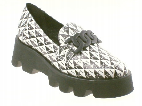 Laura Messi 2601 Polobotky Bílo-černé Vel. 40