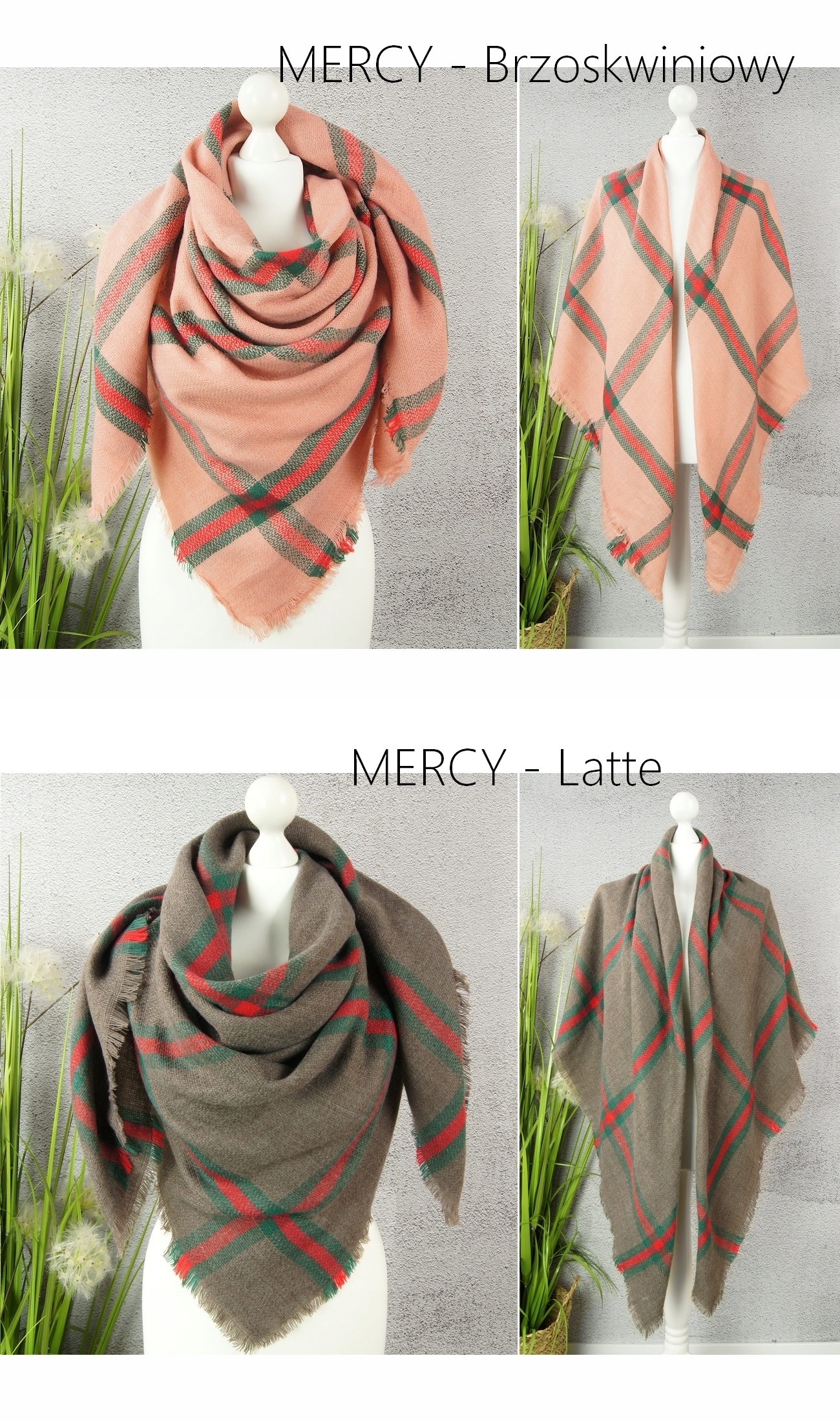 CHUSTA CIEPŁA DUŻA szal MAXI zimowa - DUŻO WZORÓW Płeć kobieta