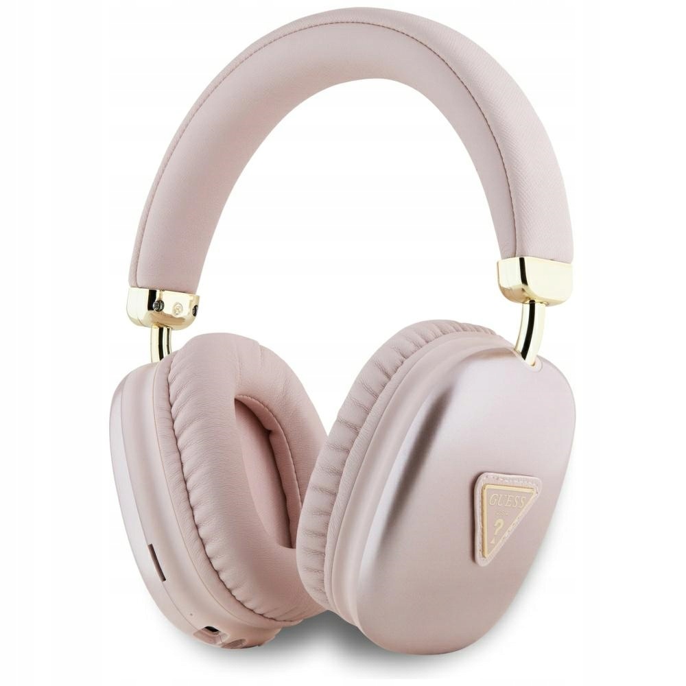 Sluchátka do uší Guess Bluetooth 5.3 Metallic Triangle Logo růžová