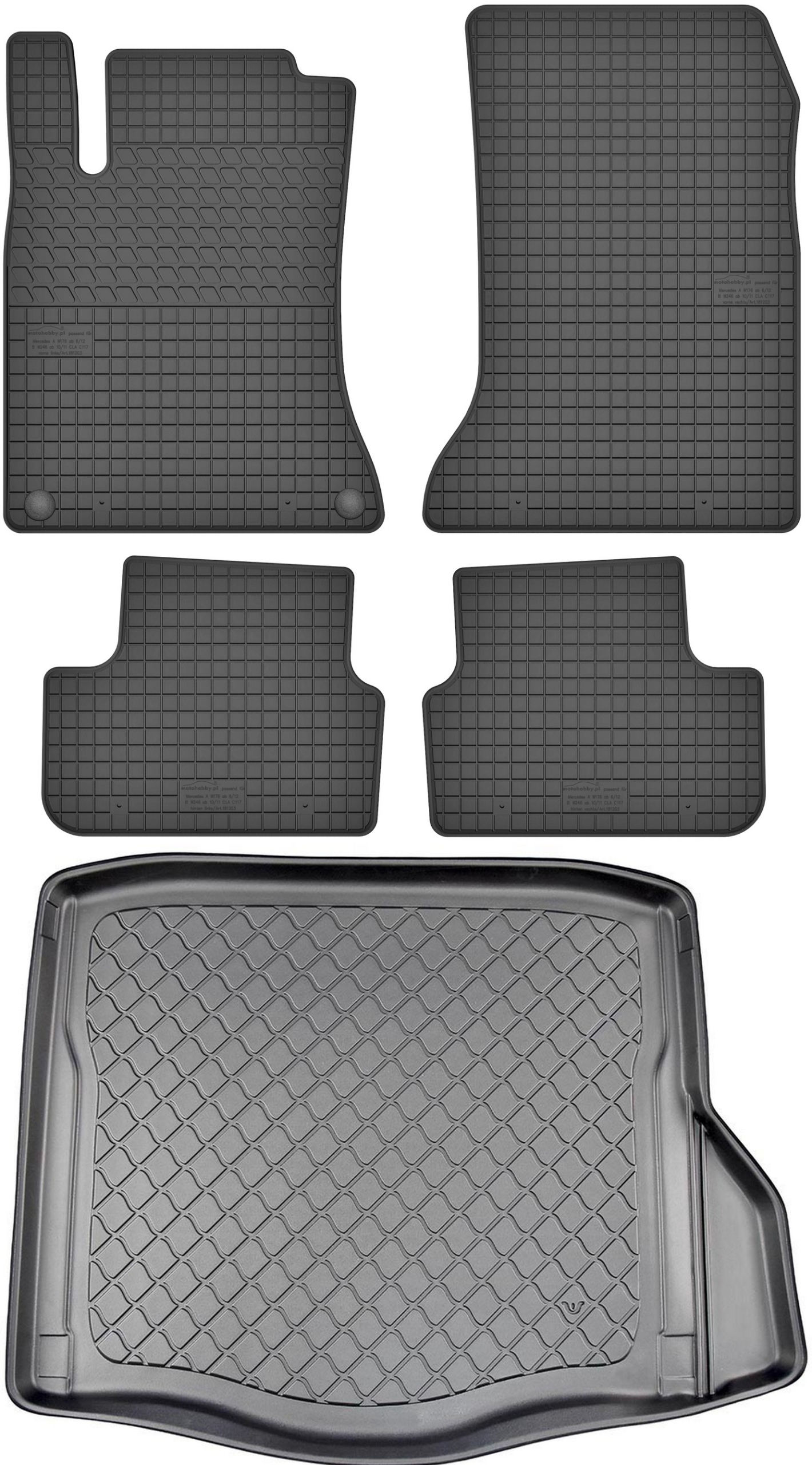 Mercedes Cla I C117 Cp 2013-2019 Koberce s rohožou