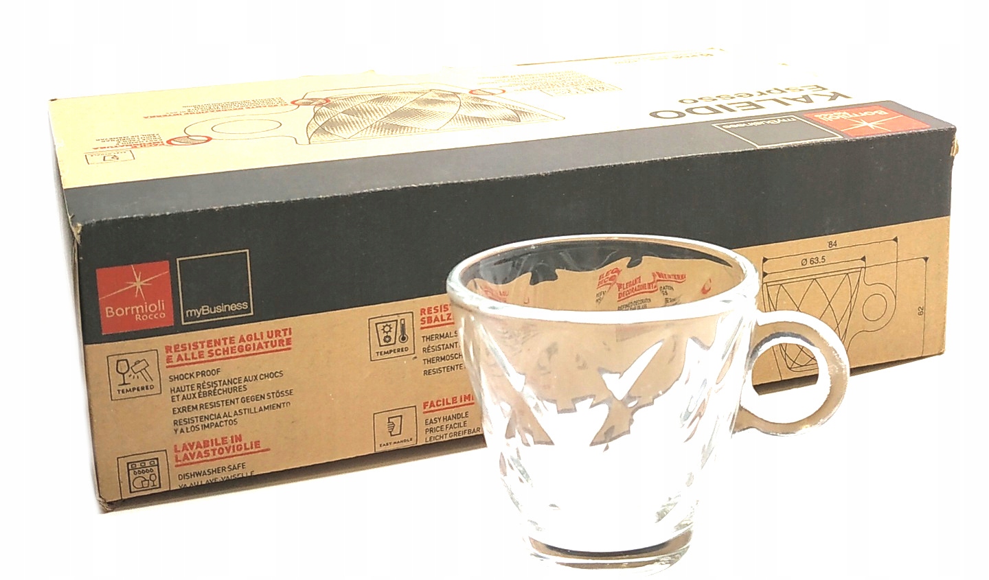 

Bormioli Rocco Filiżanki szklane espresso 6szt