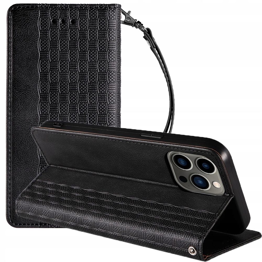 Magnet Strap Case etui iPhone 14 pokrowiec z klapką portfel mini smycz