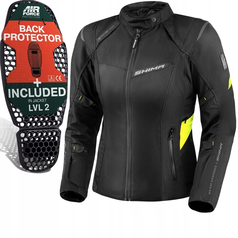 Dámska motocyklová bunda Shima Rush 2.0 Lady Fluo textilná Darčeky