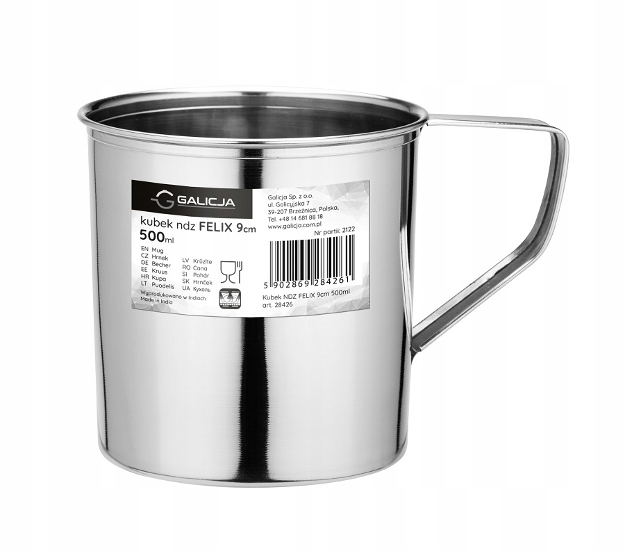 

Kubek Galicja Felix metal 28426 400 ml,