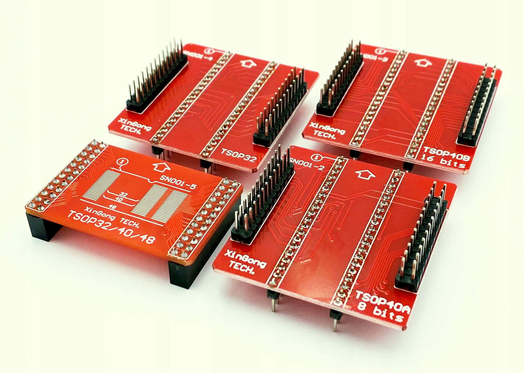 Zestaw 4 adapterów SMD (TSOP32/40) simple TL866x