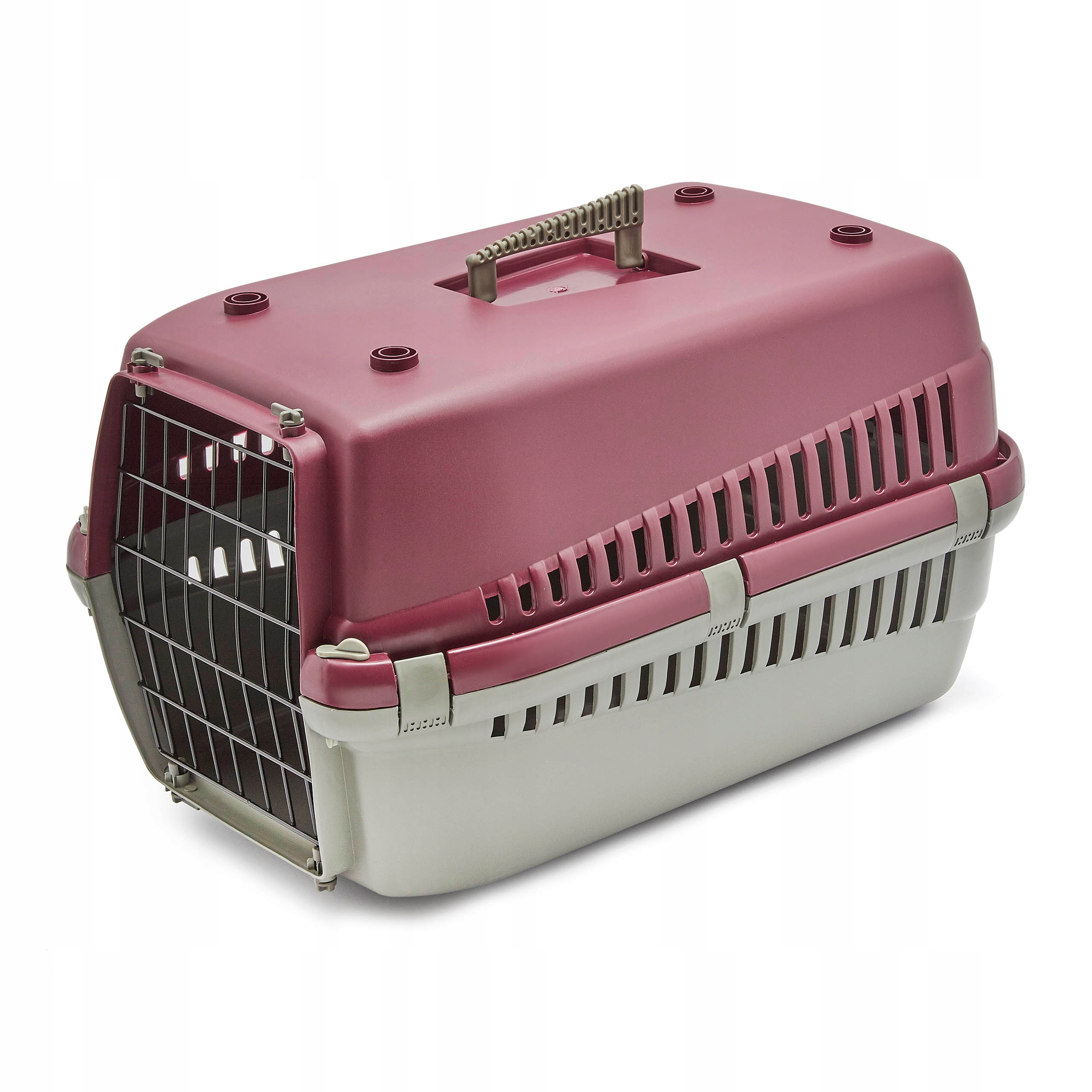 Levně Přepravka pro psa kočku M 54x38x33 cm Oggy červená, do auta