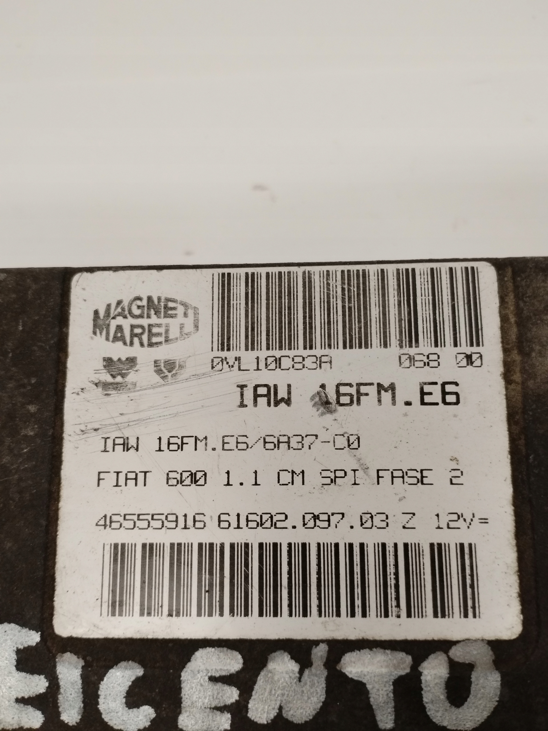 computer control unit of the engine Fiat Seicento IAW16FME6