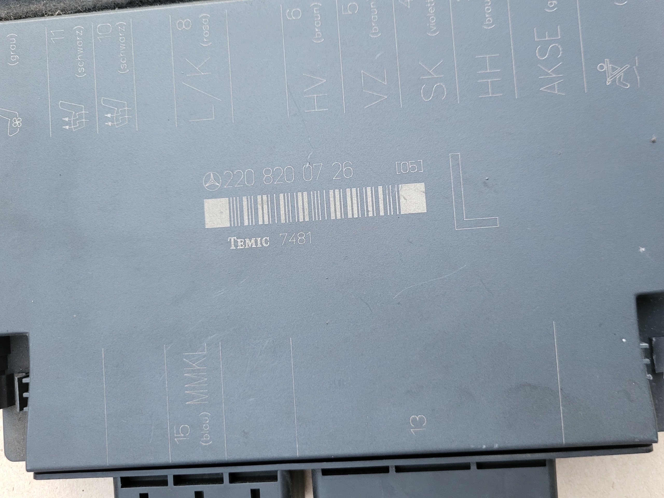 module control unit computer seat left MERCEDES S-KL W220 2208200726 OE EU