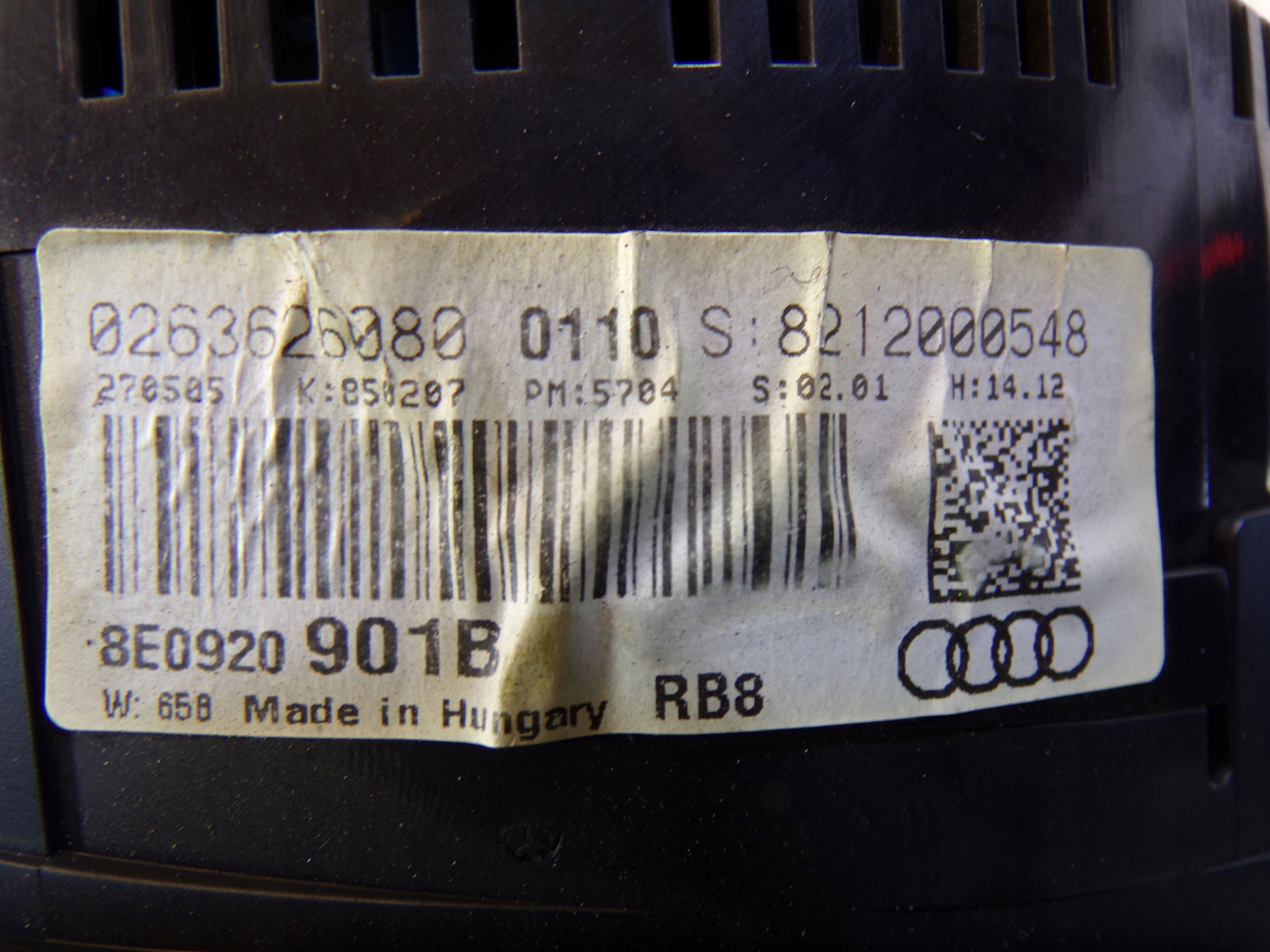 dials dials AUDI A4 B7 8E0920901B