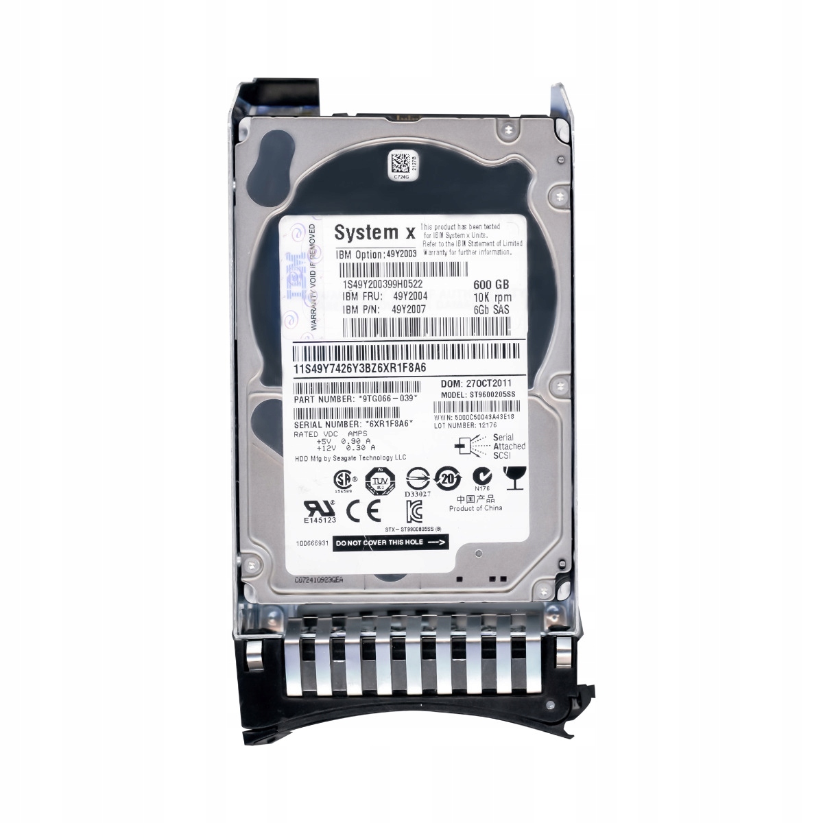 Ibm 49Y2004 49Y2007 600GB 10K 64MB SAS-2 2,5''