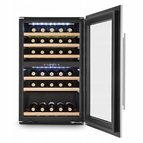 Winiarka Lodówka na wino napoje do zabudowy 2 strefy 41 butelek LED Stan opakowania oryginalne