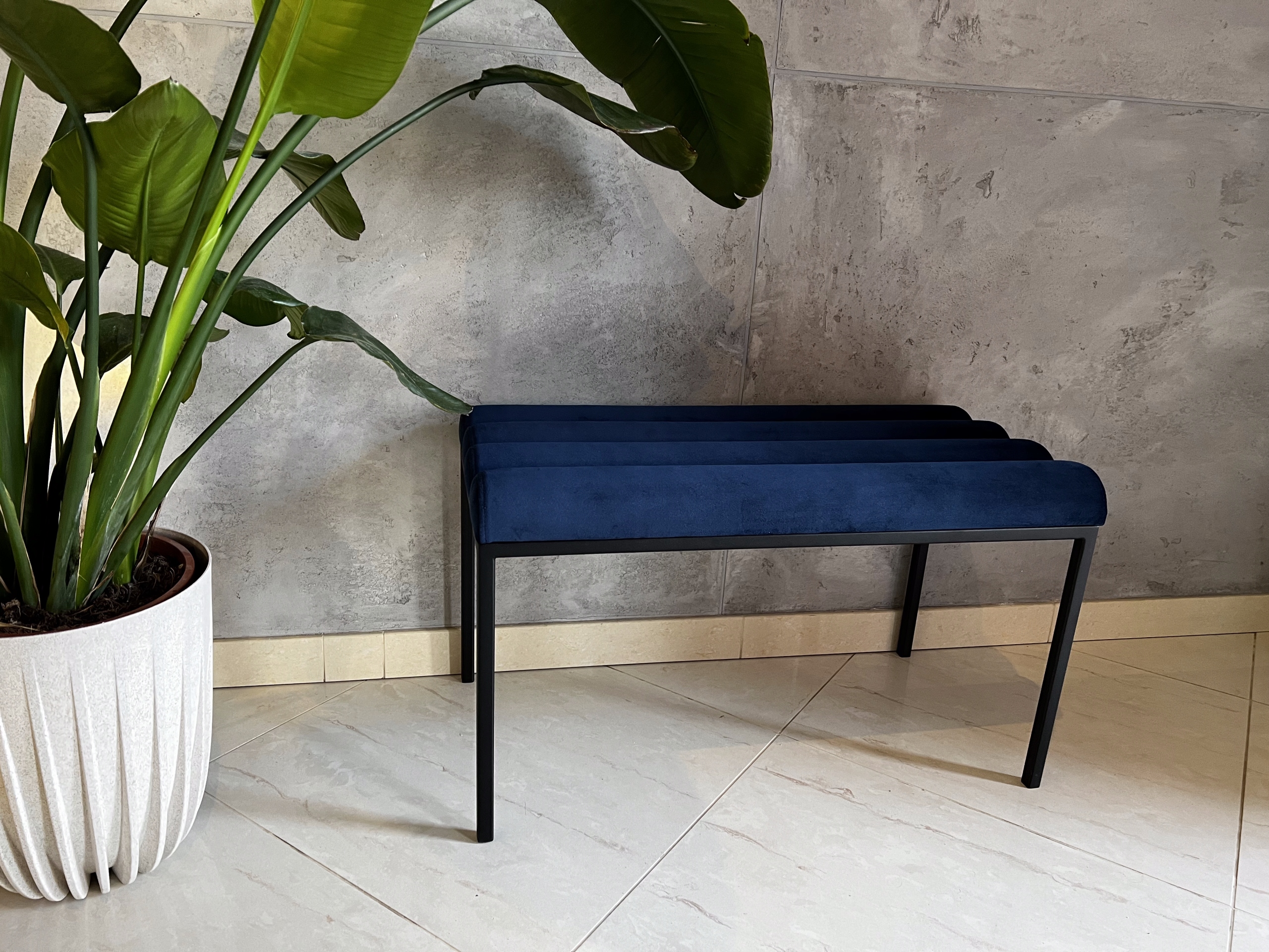 NOWOŚĆ!!! Ławeczka ławka tapicerowana w stylu LOFT Wysokość mebla 47 cm