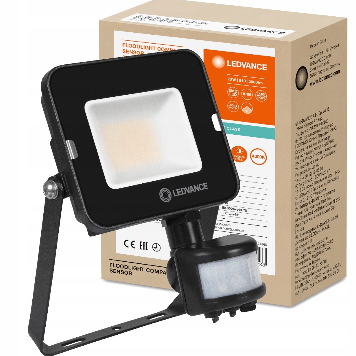 

Naświetlacz Led 20W 4000K Ledvance Czujnik Ruchu