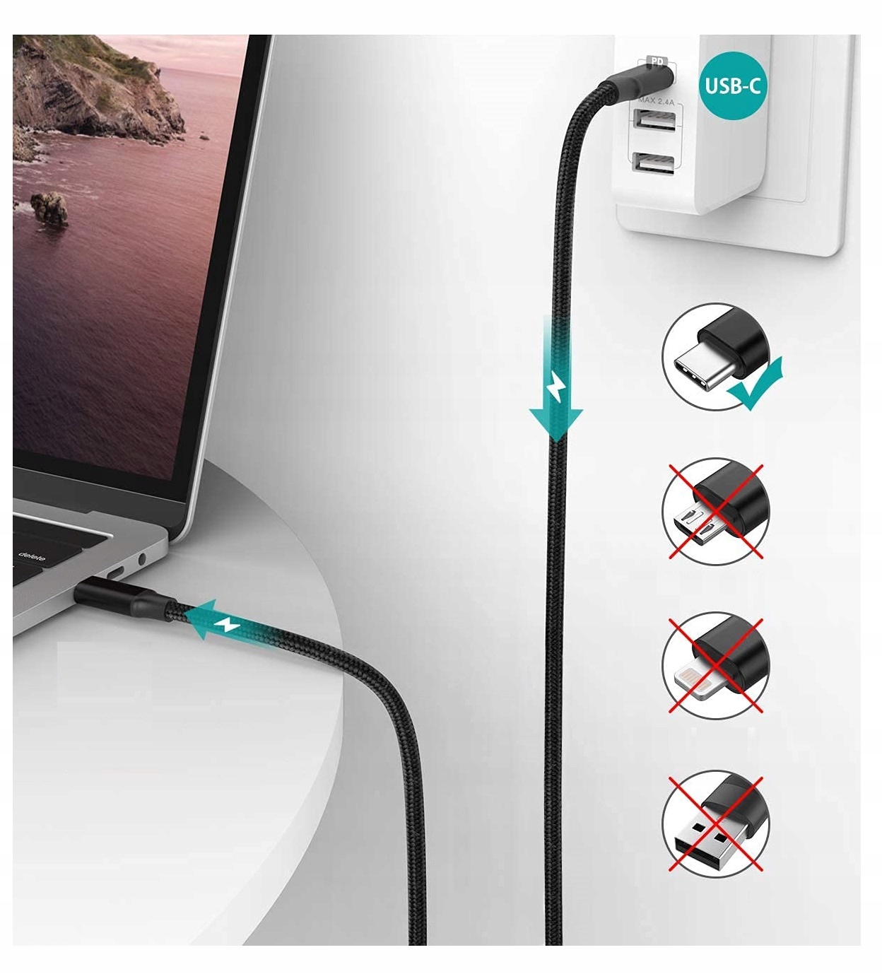 KABEL USB-C LENOVO Thunderbolt 3 8K 10A 240Hz 20Gb Marka inna