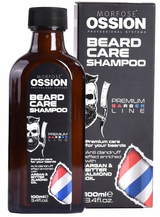 MORFOSE OSSION BEARD CARE SZAMPON DO BRODY i WĄSÓW Argan Barber 100ml