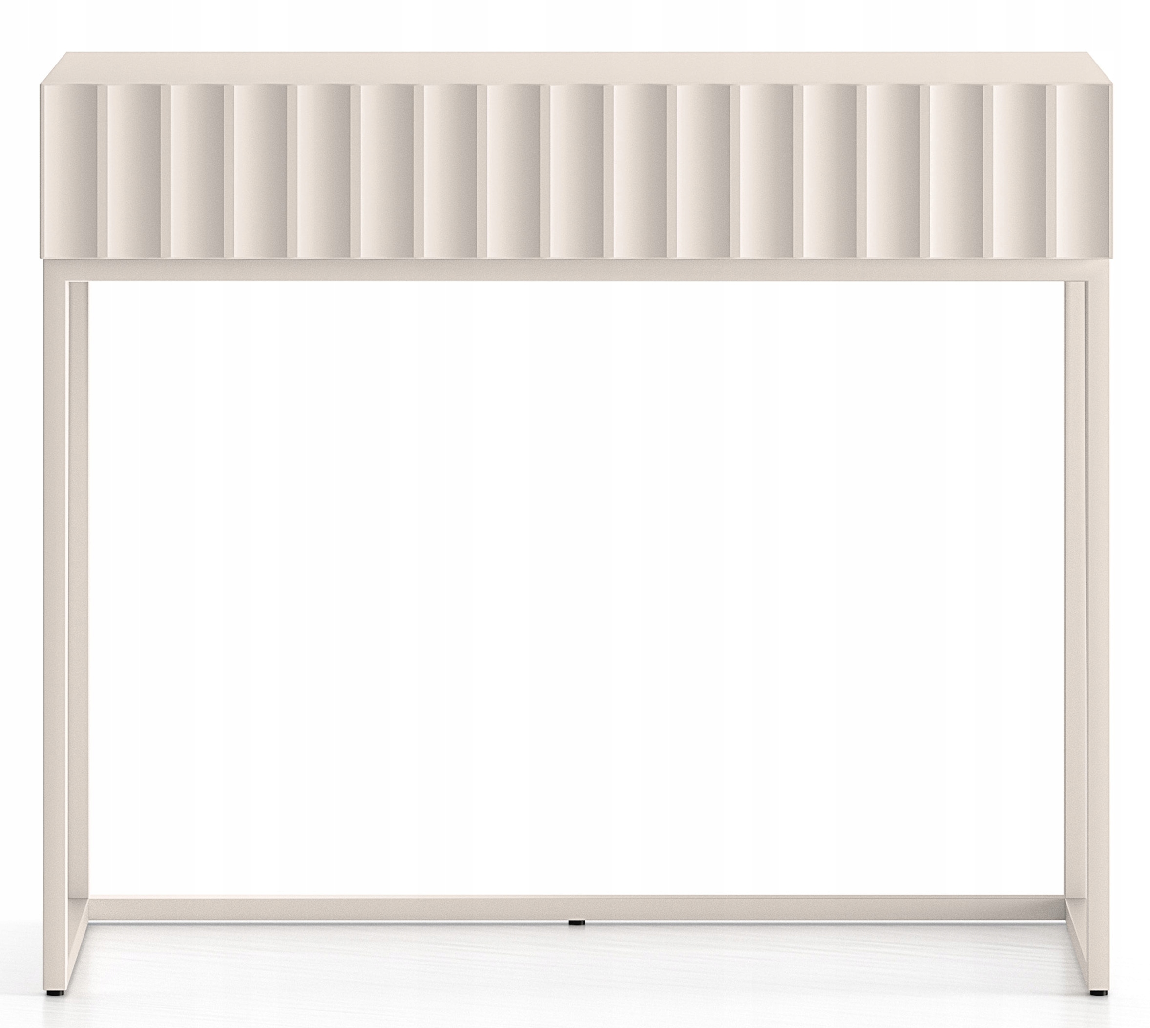 Toaletní Stolek s zásuvkou a rýhovanými čely, 91 cm, světle béžový