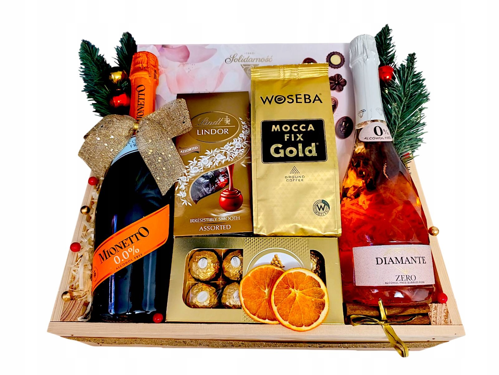 Levně Dárkový koš Premium Lux – Kolekce Duo Wine & Gold