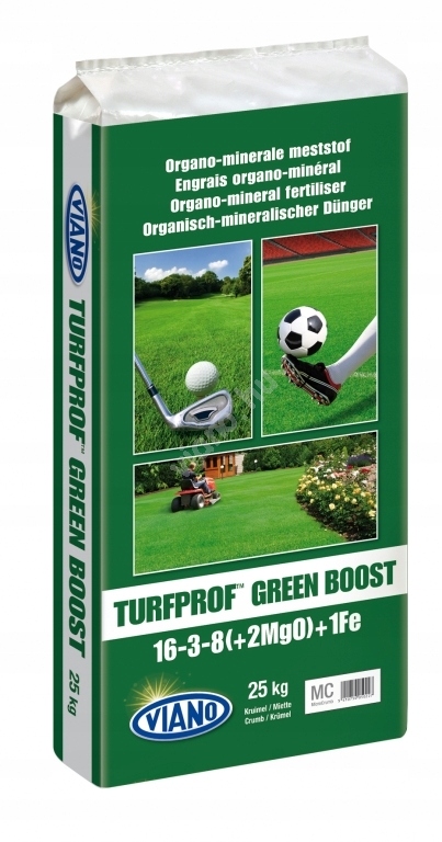 Nawóz do trawników Viano Turfprof Green Boost MC 16-3-8 (+2) 25KG