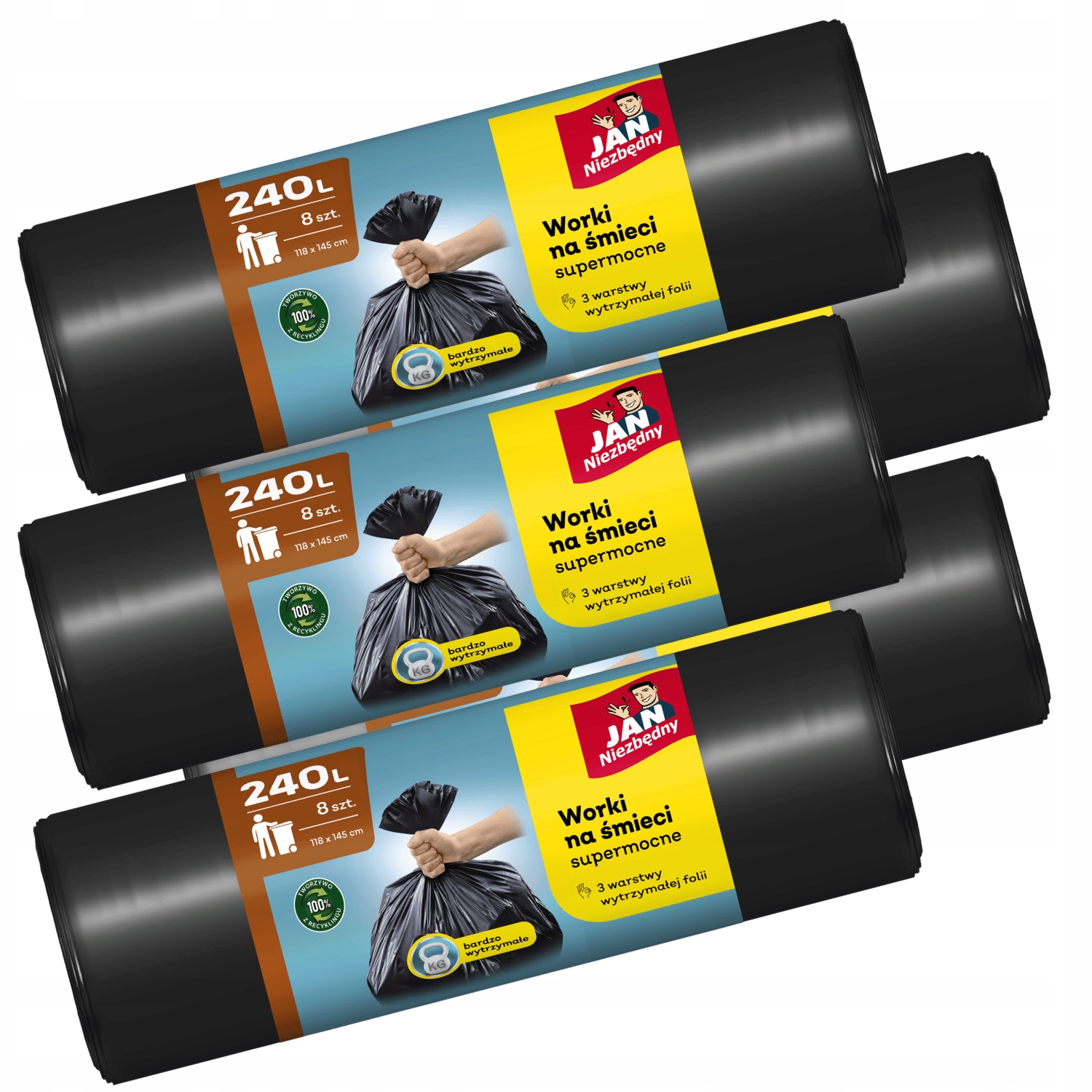 Levně Jan Niezbędny Pytle Na Odpadky 240 LX40, Silné