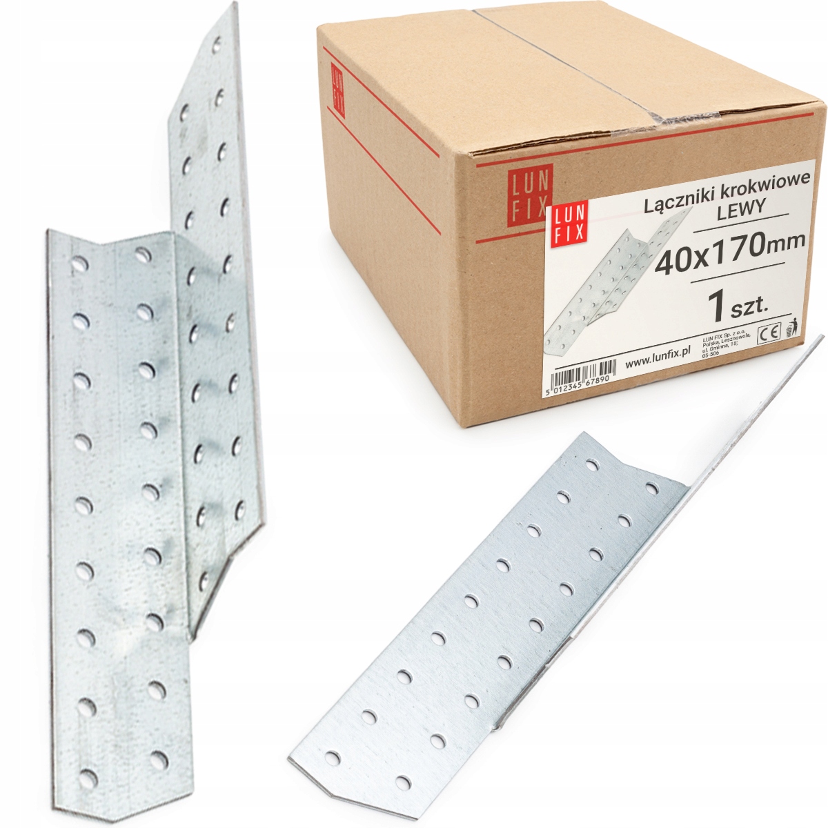 

Łącznik krokwiowy ciesielski 170x40 lewy