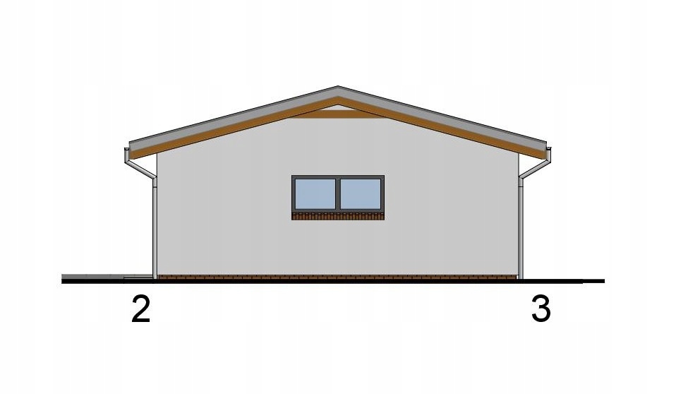 GARAŻ DWUSTANOWISKOWY G21B Długość 7.62 m