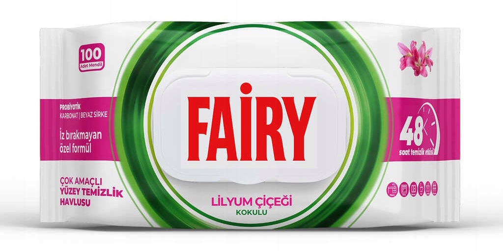 4x Fairy Vlhčené čisticí ubrousky Univerzální Lilia 100 Ks