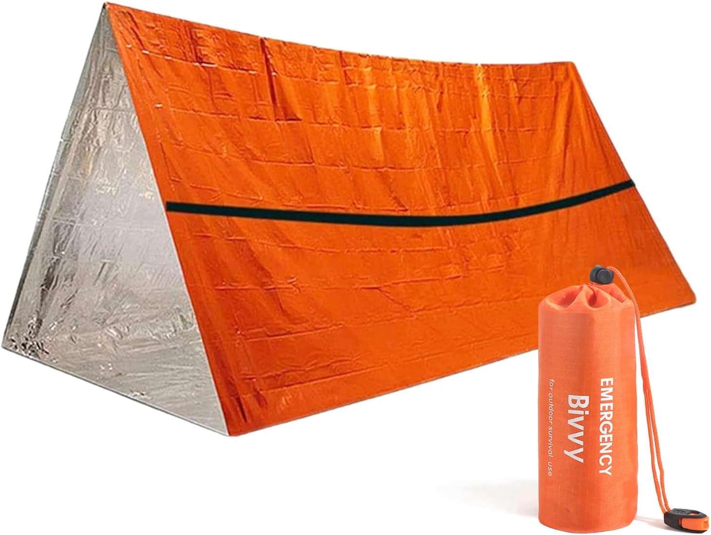 Namiot Ratunkowy Survivalowy 2-OSOBOWY Mylar Z Gwizdkiem Awaryjnym