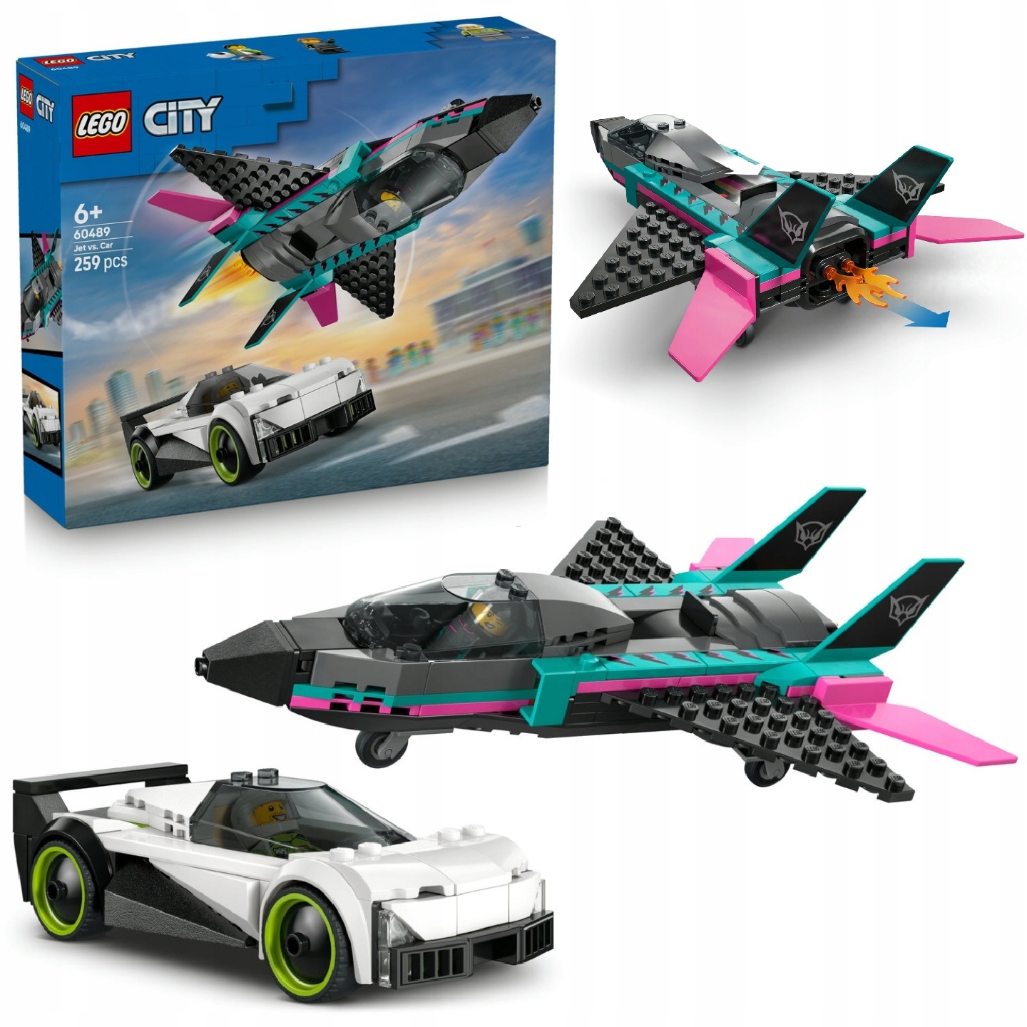 LEGO CITY 60489 ODRZUTOWIEC KONTRA SAMOCHÓD + KATALOG LEGO W WERSJI PDF