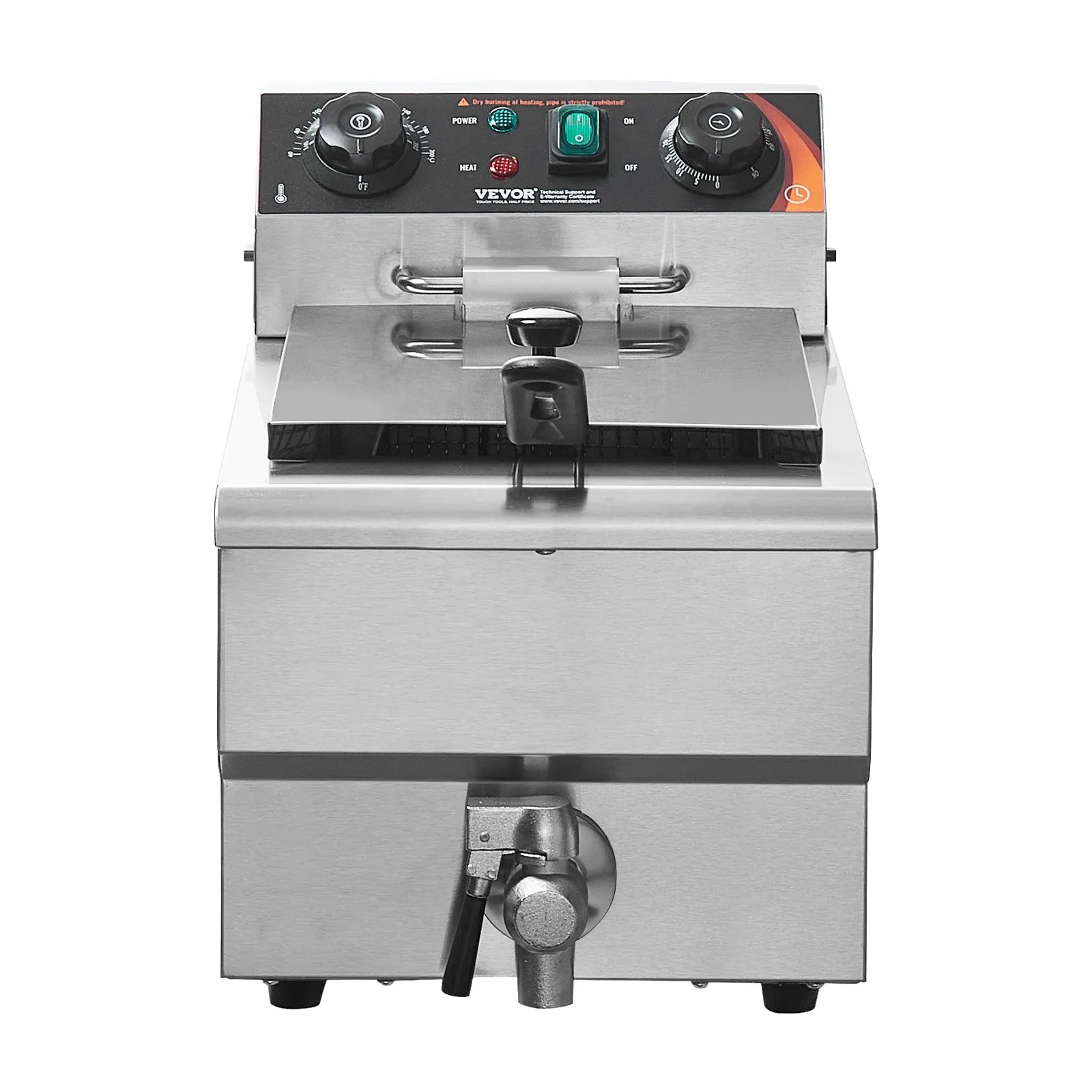 Elektrická gastronomická fritéza 3000 W 11 l oceľová s košom