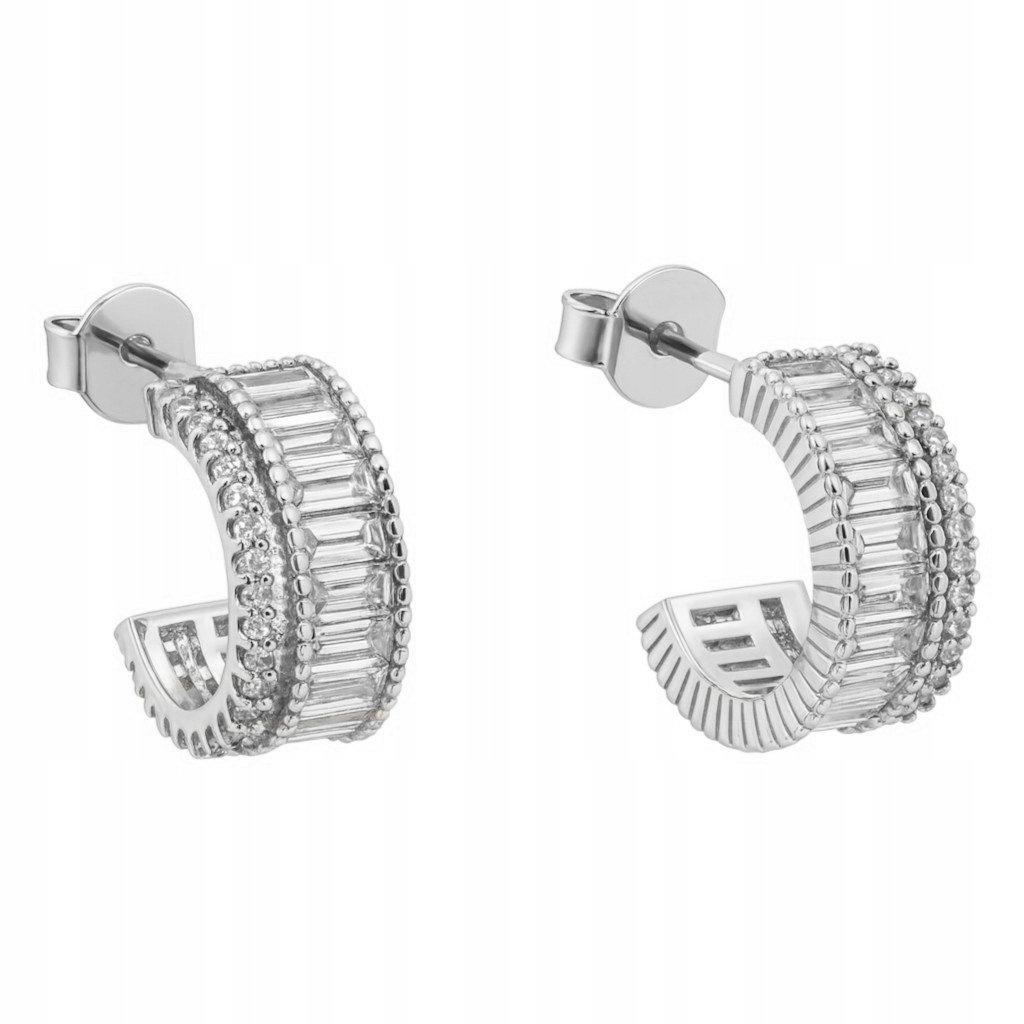 Stříbrné náušnice Ag 925 rhodiované s zirkony IM0610925ER