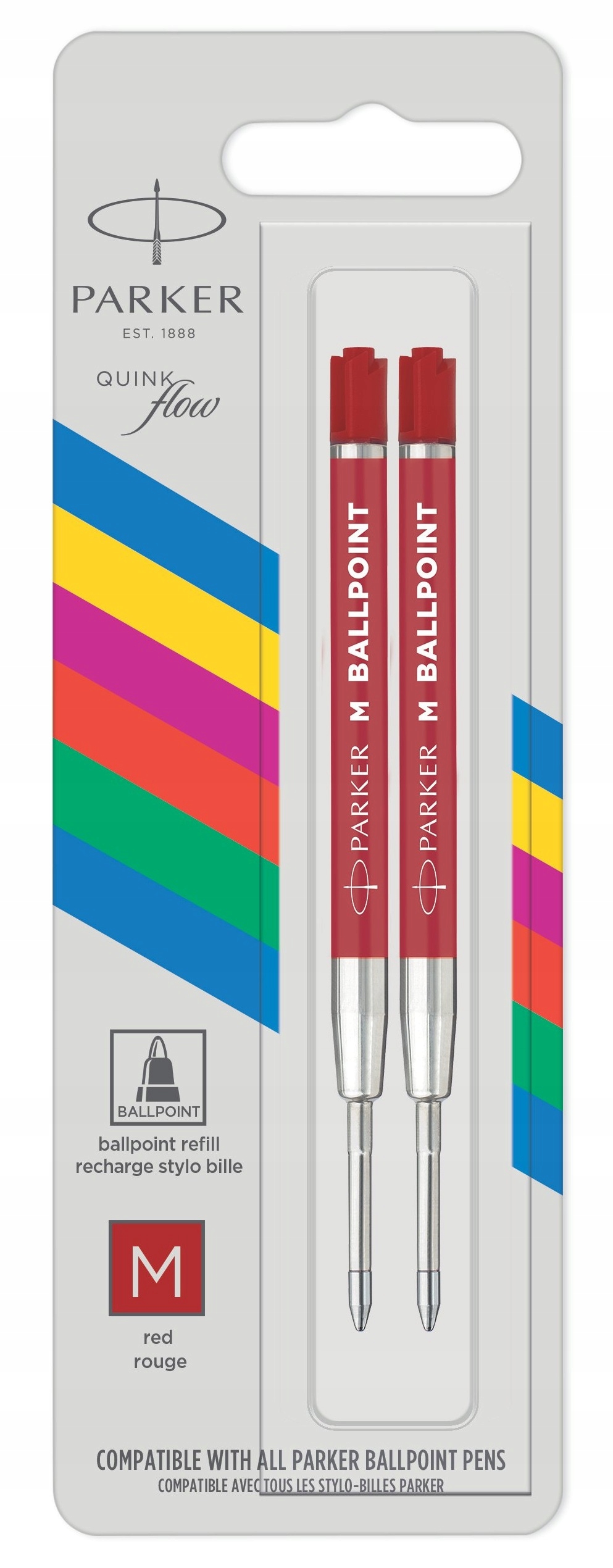 

Parker Wkłady do długopisu Czerwone (M) 2 szt.
