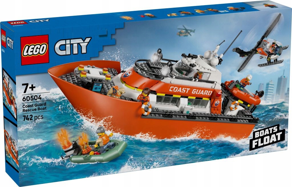 Lego City Loď A Vrtulník Pobřežní Stráže Sada 60504