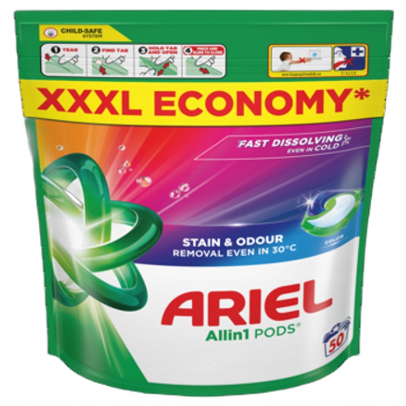 Ariel Allin1 Pods Color Kapsle na praní, 50 praní