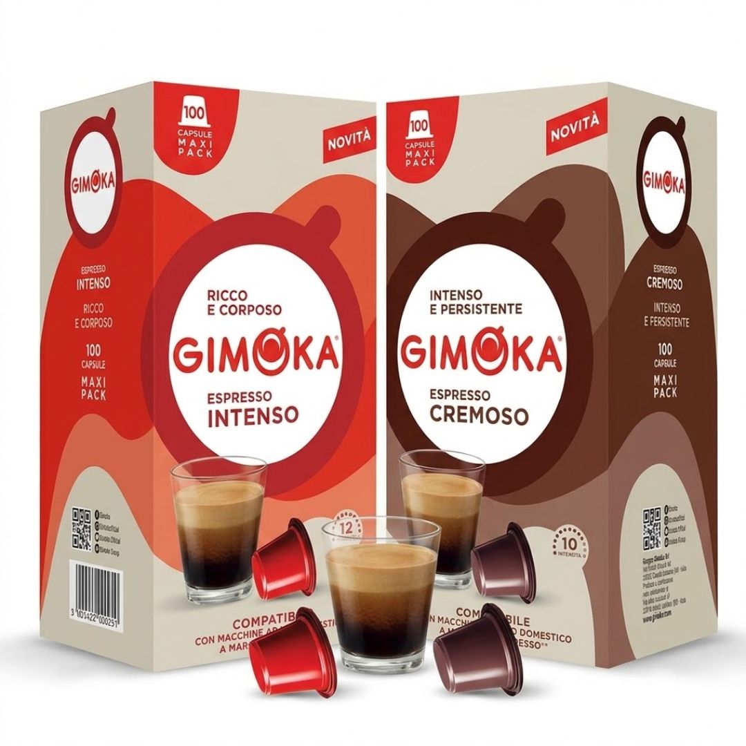 Kapsle pro Nespresso Mix Gimoka Intenso Cremoso Sada 200 kusů