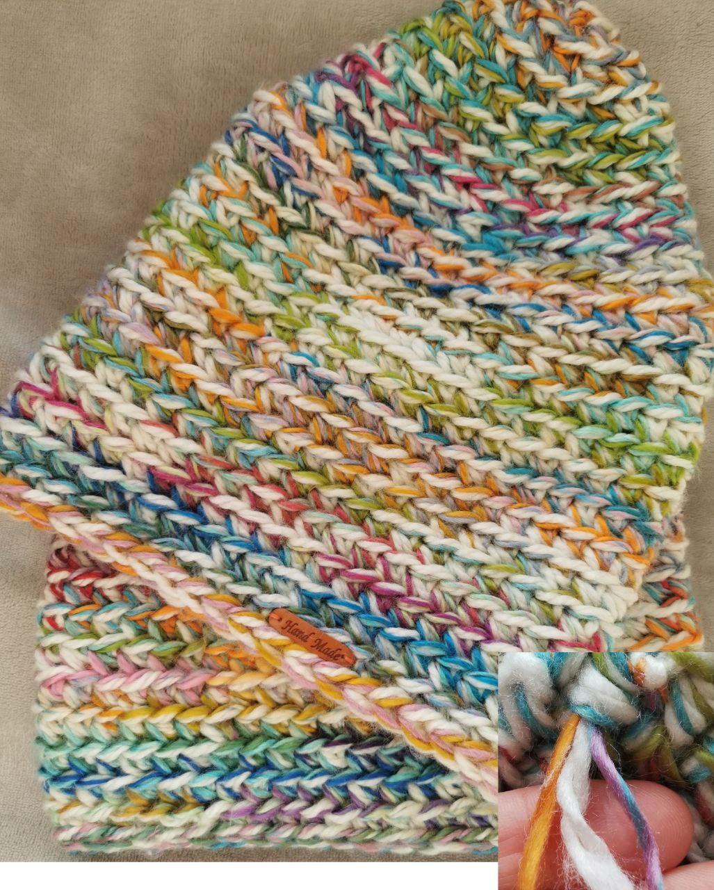 hand made sada čepice nákrčník čepice