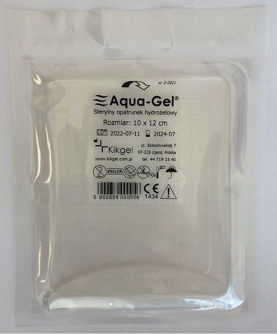 

Aqua-Gel, sterylny opatrunek hydrożelowy 10x12 cm