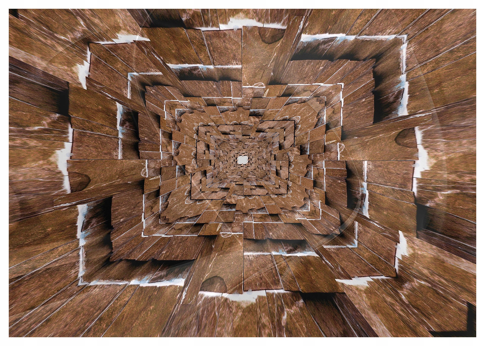 Vliesová fototapeta Dřevěné rámy Perspektiva iluze 208x146 lepidlo