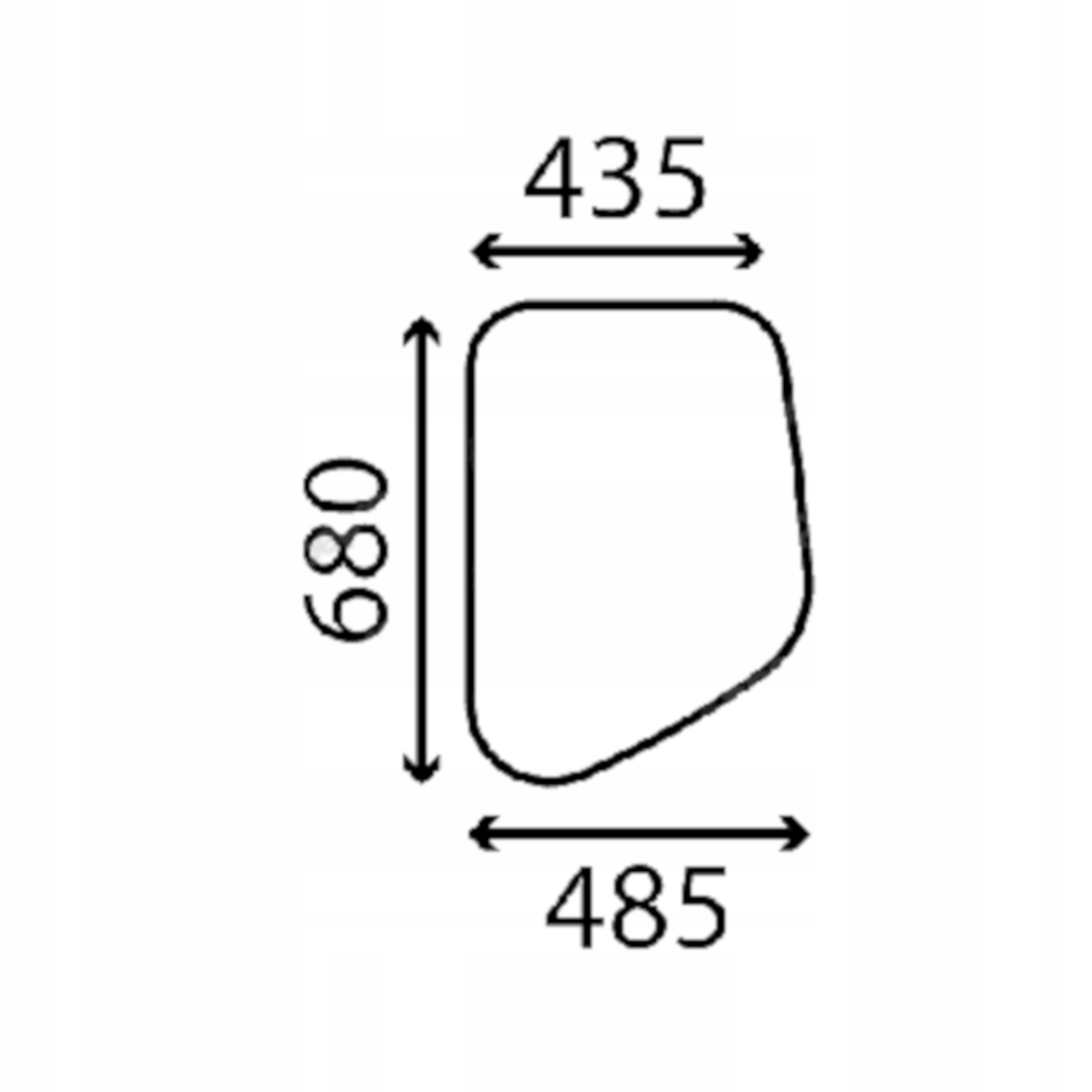 sklo Case boční levé KHN3086