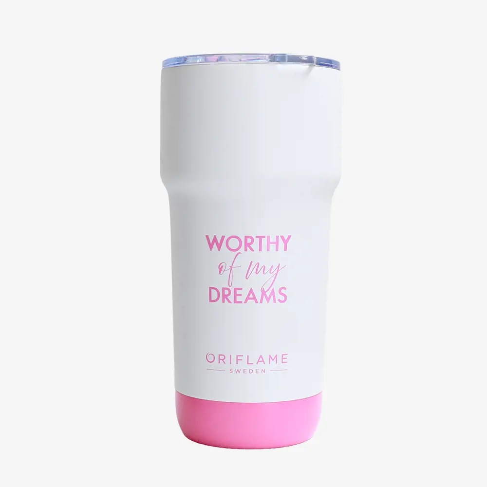 Kubek Termiczny Oriflame Róż 530ml Stal Nierdzewna