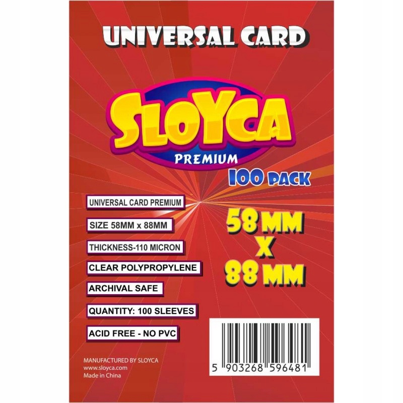 

Sloyca Koszulki Universal Card Premium 58x88mm 100